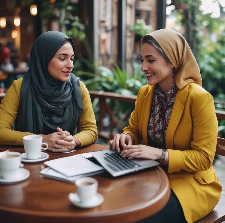 three women in hijab wear hijab