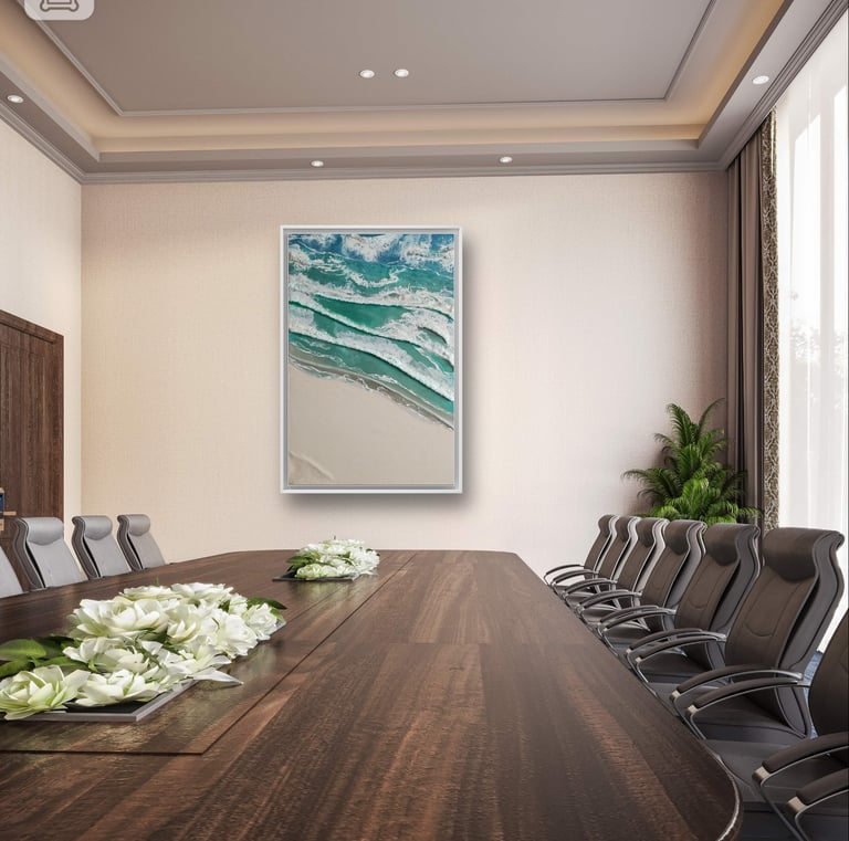 3D epoxy painting "Island Time"