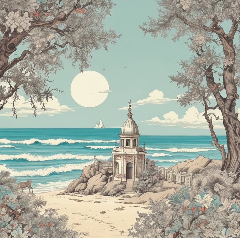 Hanging poems on a cherry tree