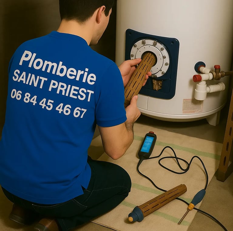 plombier chauffe eau en panne disjoncteur qui saute diagnostic Saint Priest 69800