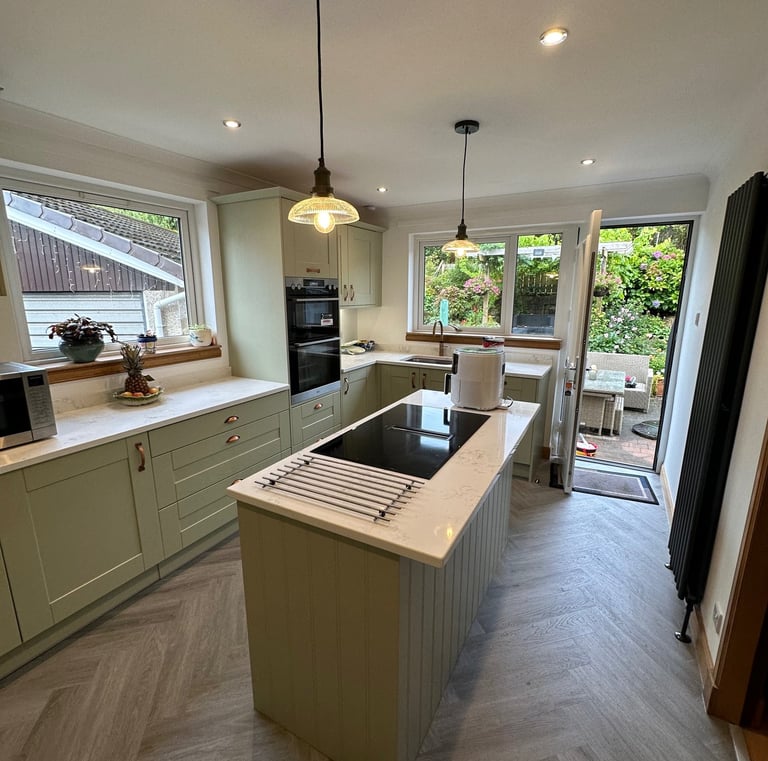 Cottage style kitchen with shaker doors