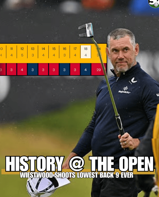 Lee Westwood Majesticks GC set golf record at The Open.