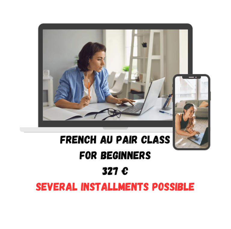 Une personne qui prend des cours de français en ligne