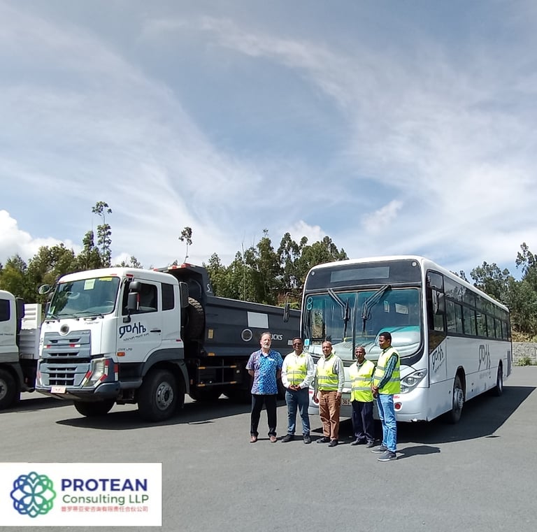 Protean Consulting verifying status of fleet and procedures at driving trainers academy.