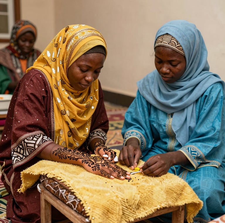 Detail of handcrafted textile art with intricate patterns inspired by regional heritage.