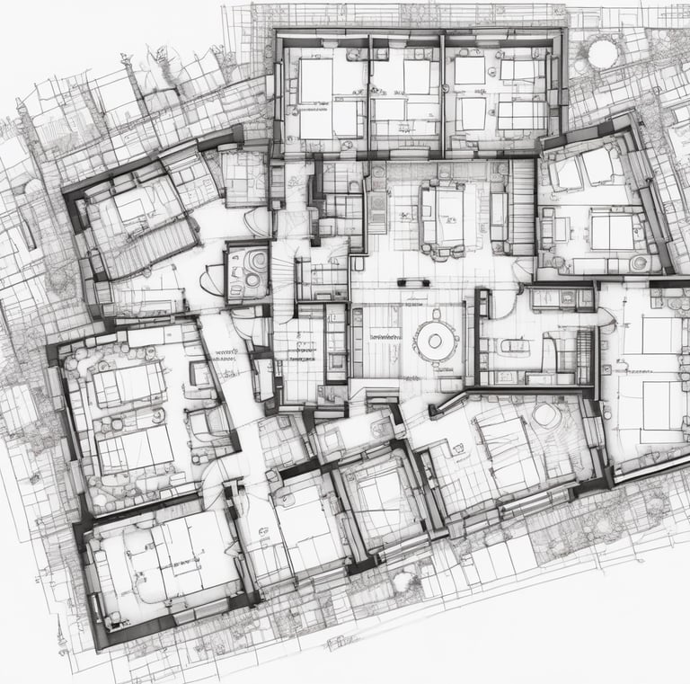 A spacious office area with open-plan desks and abundant natural light streaming through large windows.