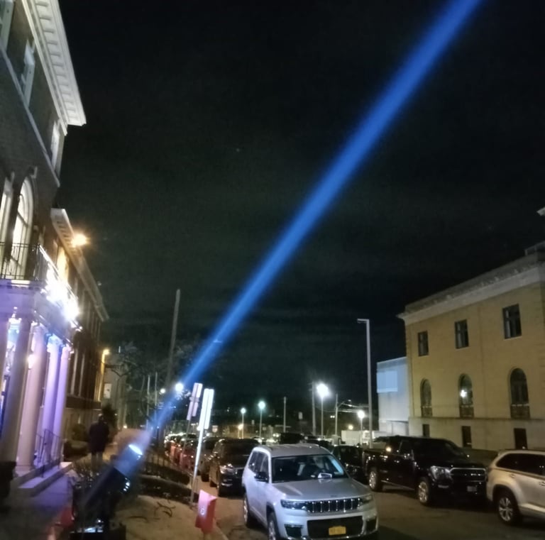 single high powered searchlight