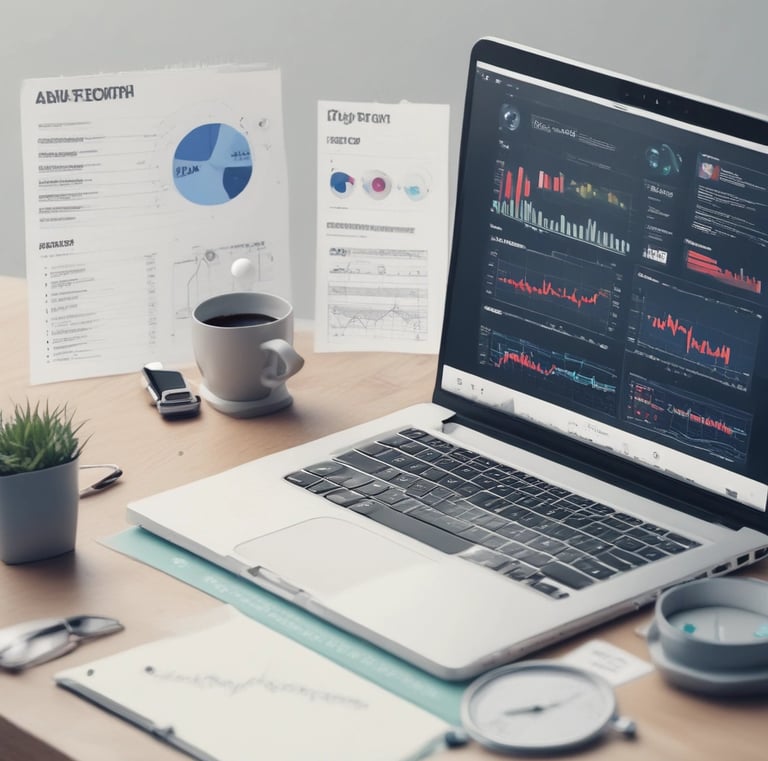A close-up of handwritten notes and a coffee cup on a desk during a study session.