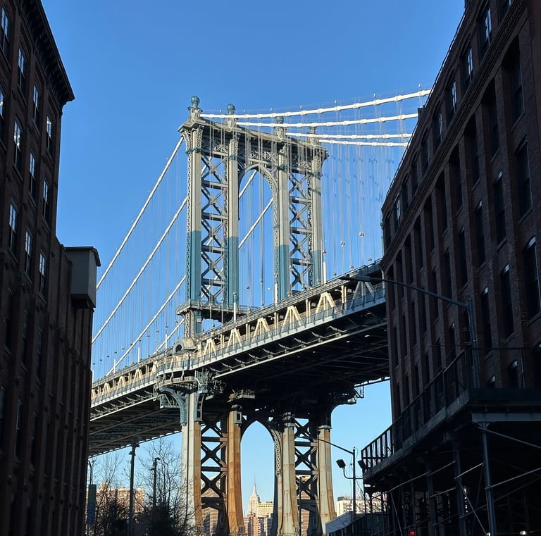 Scorcio del Manhattan Bridge a New York