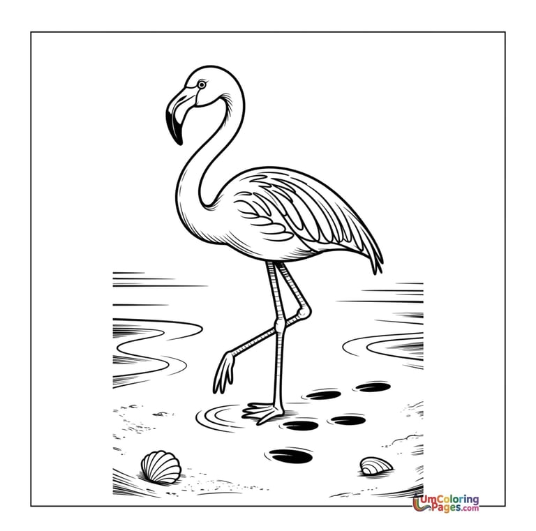 cute flamingo coloring sheet printable