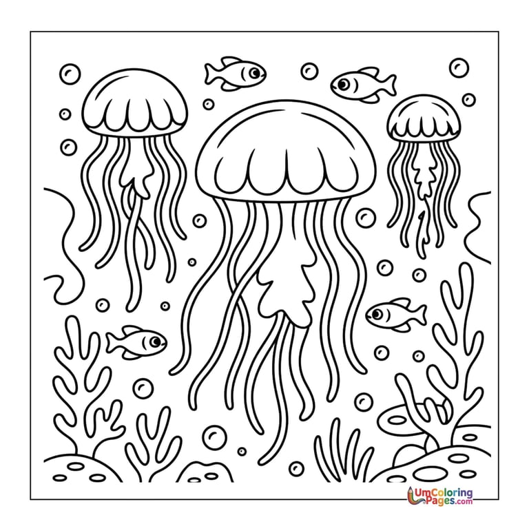 cute jellyfish coloring sheet printable