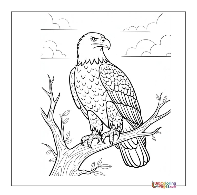 cartoon eagle coloring page