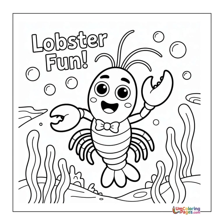 cute lobster coloring sheet printable