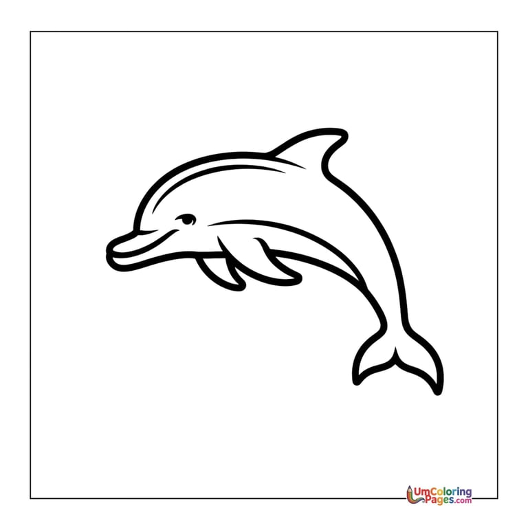 dolphin coloring page for kids