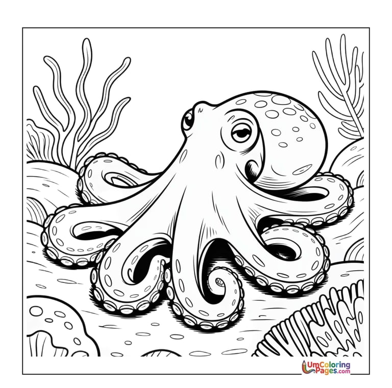 cute octopus coloring sheet printable