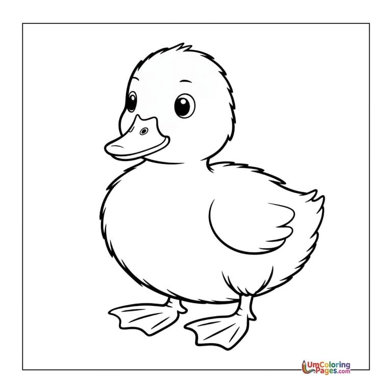 duck coloring page for kids