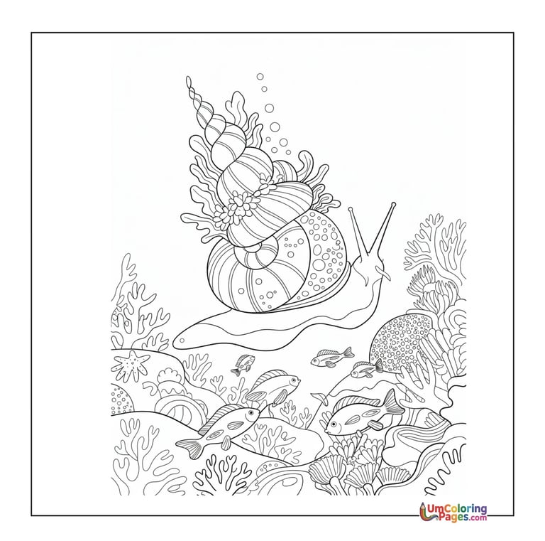 Garden snail coloring sheet mollusk activity children