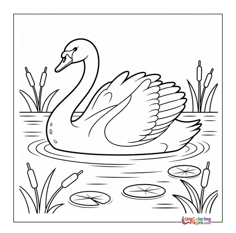 swan coloring page pdf