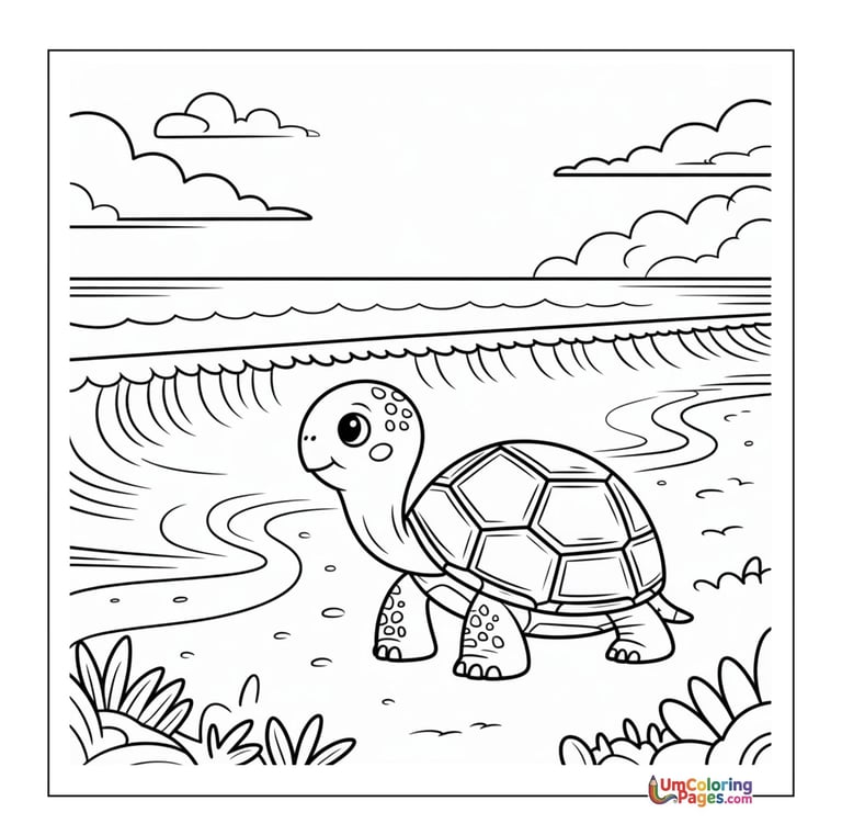 Free tortoise coloring sheet reptile wildlife activity