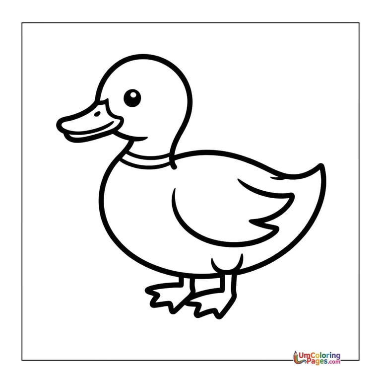 cute duck coloring sheet printable