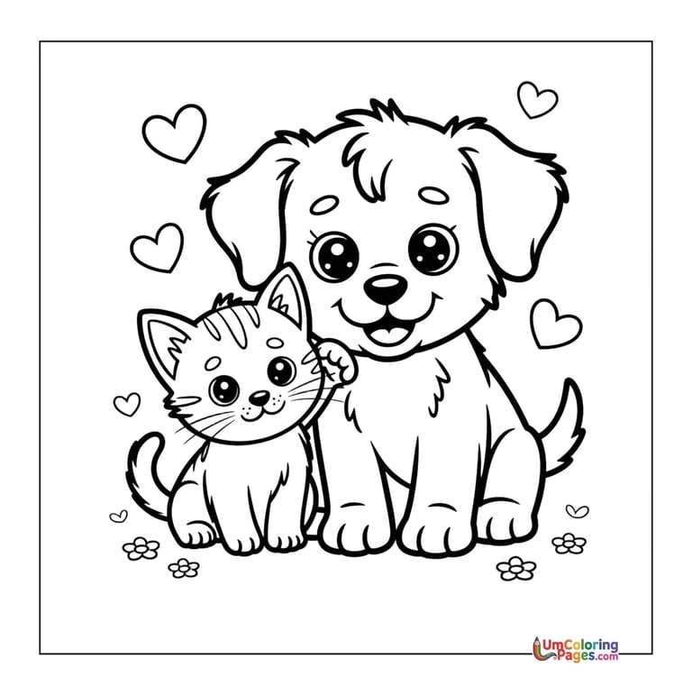Puppy coloring page baby dog printable for kids