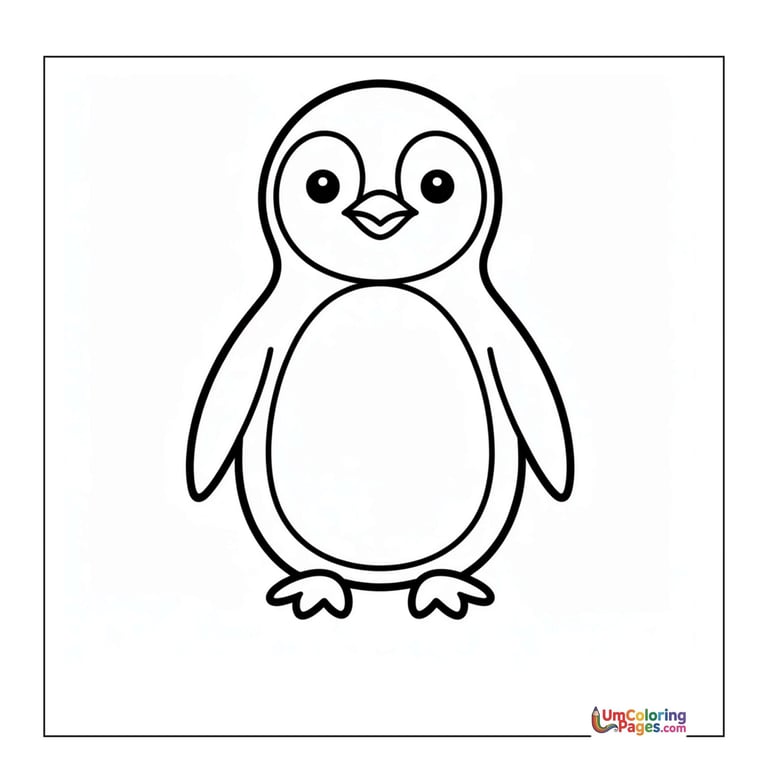 penguin animal coloring page