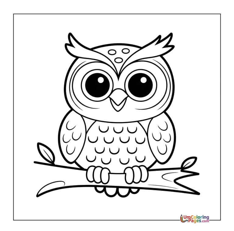cartoon owl coloring page