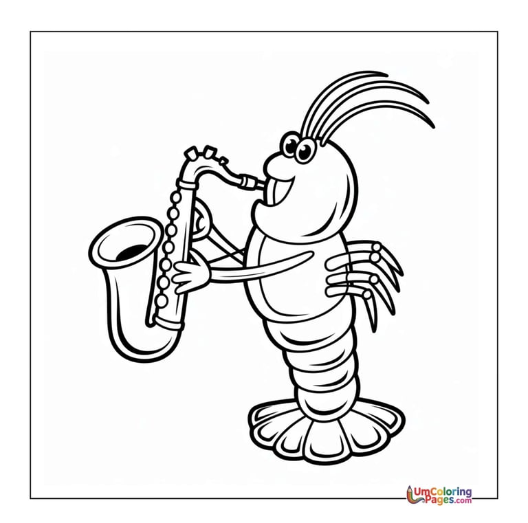 cartoon lobster coloring page printable