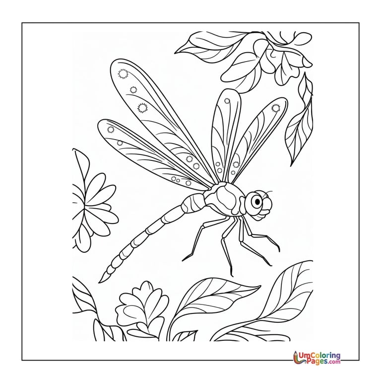 Cute dragonfly outline drawing preschool bug printable