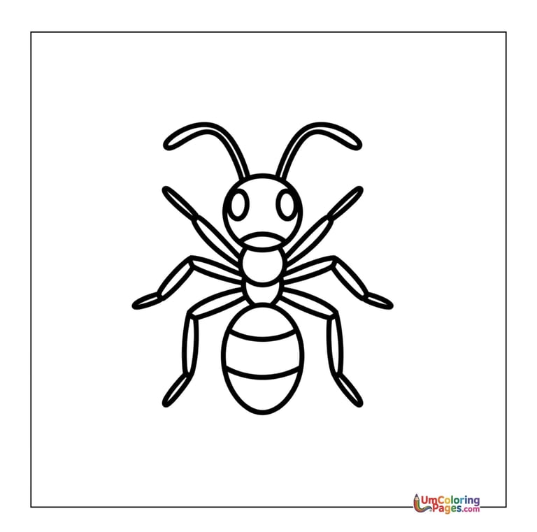 Cute ant outline drawing preschool insect printable