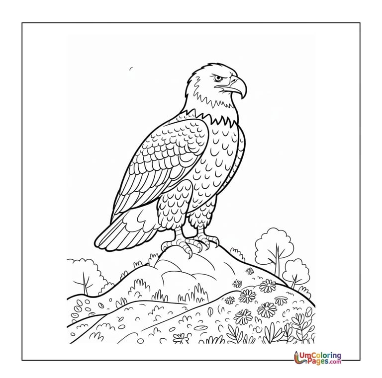 cute eagle coloring sheet printable