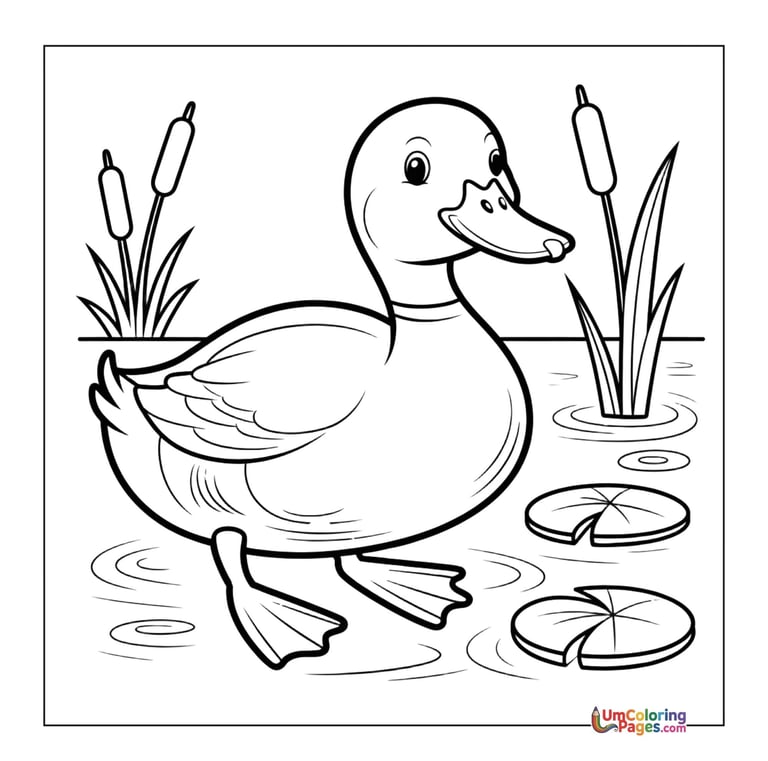 duck farm animal coloring page