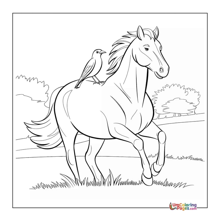 cute horse coloring sheet printable