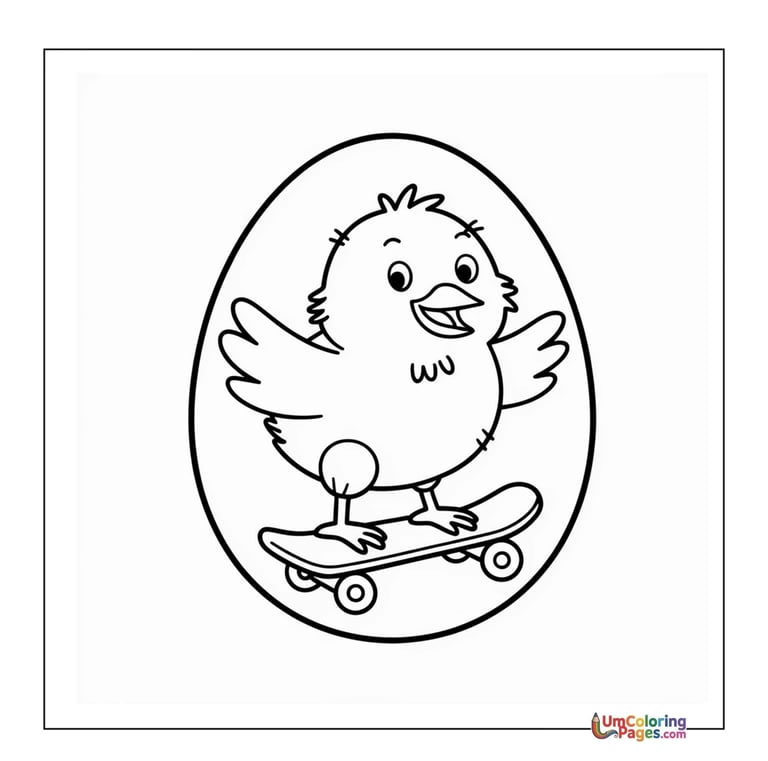 baby chick coloring page printable