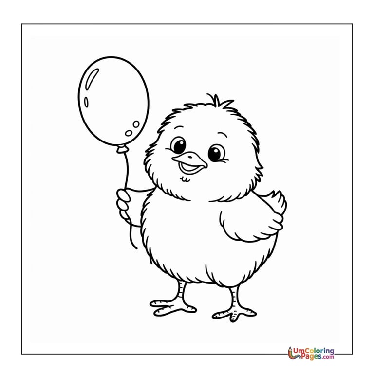 cartoon chick coloring page