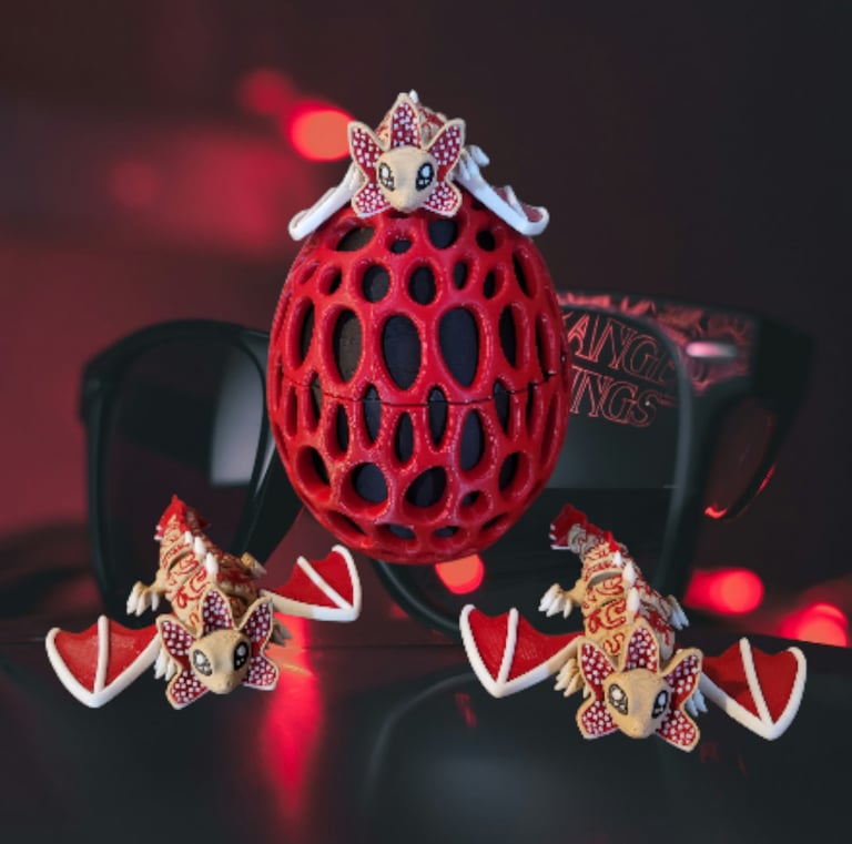 stranger things Demogorgon dragon with egg container