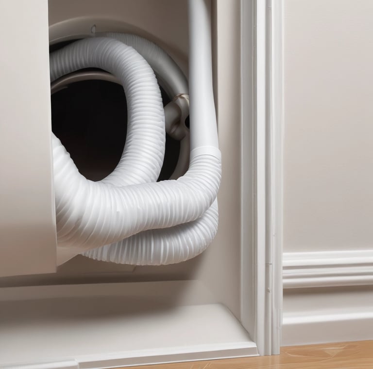 Close-up of a freshly cleaned dryer vent with no lint buildup.