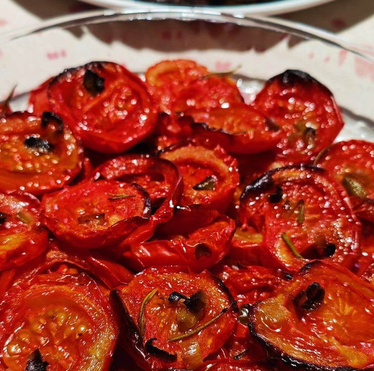 🍅 Pomodoro e melanzana al forno di legna by Indieblondie® from Le Marche in Italy™