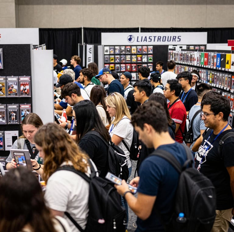 Wide shot of the Pal Parsippany venue showing rows of tables and enthusiastic attendees.