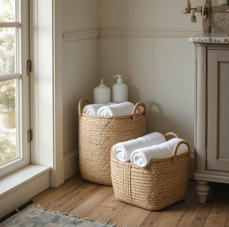 Woven Baskets for storage Baby Laundry Hamper, Cotton Rope Blanket Basket for Living Room, Laundry