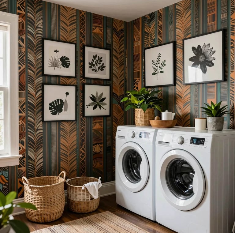 Vintage Wallpaper Peel and Stick Black Floral Wallpaper