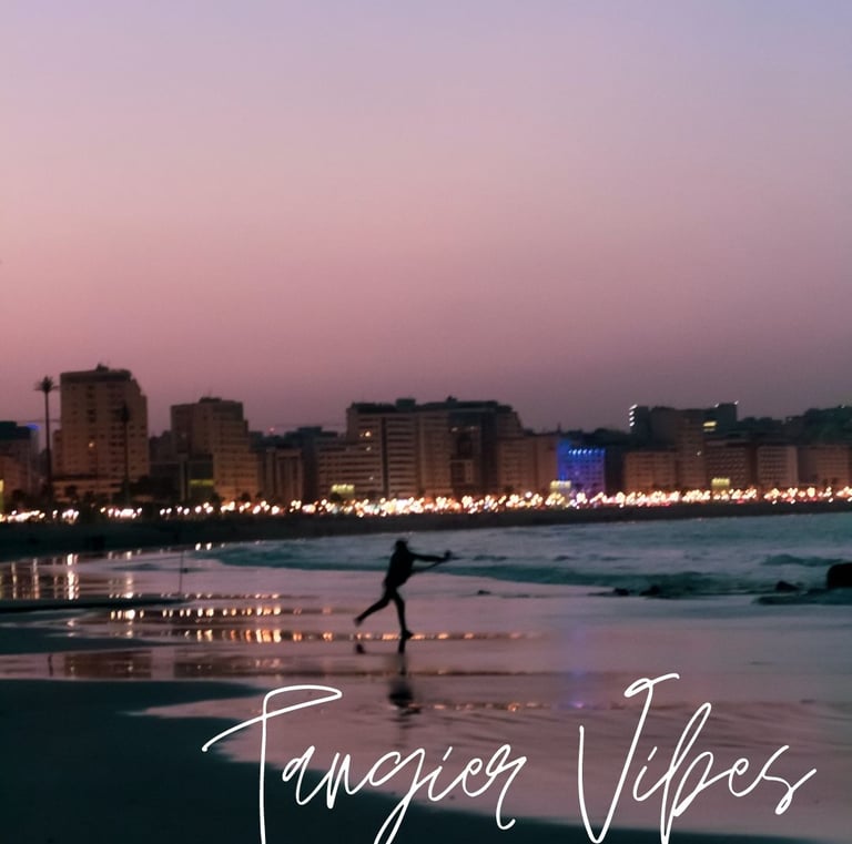 Tangier beach sunset vibes on Morocco tour