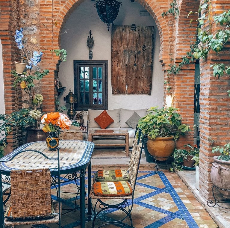 Traditional riad stay in Marrakech on Morocco tour