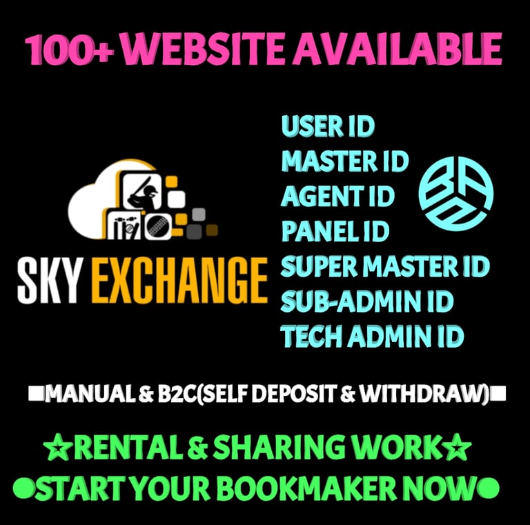 ONLINE CRICKET BETTING ID AVAILABLE DL MDL SMDL MASTER ID SUPER MASTER ID ADMIN ID AVAILABLE 