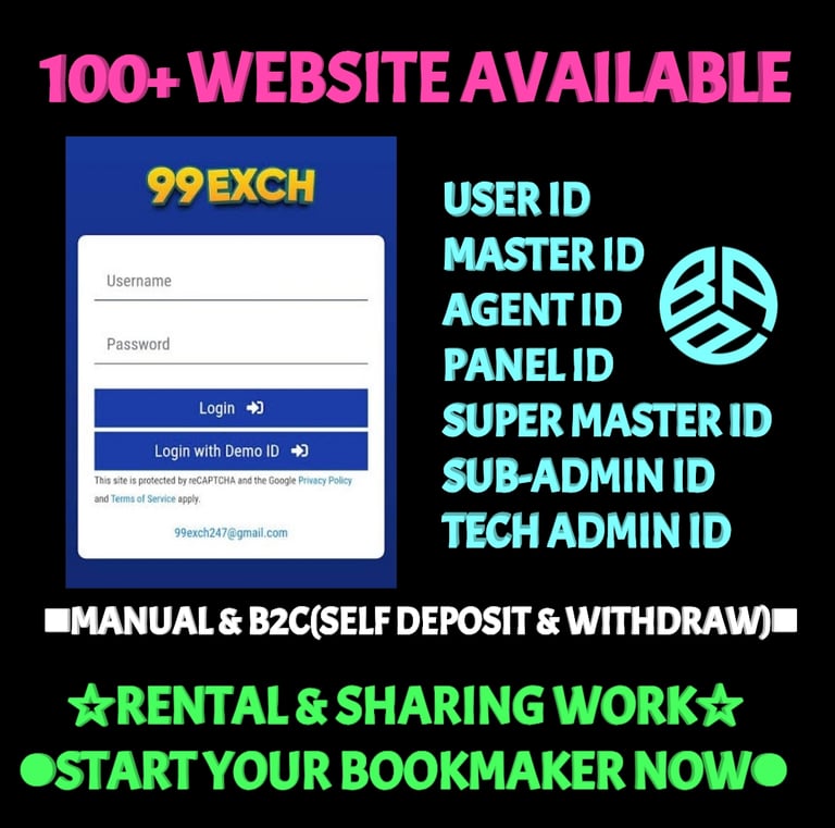 ONLINE CRICKET BETTING ID AVAILABLE DL MDL SMDL MASTER ID SUPER MASTER ID ADMIN ID AVAILABLE 