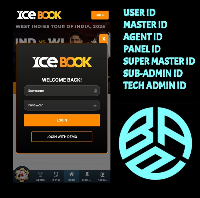 ONLINE CRICKET BETTING ID AVAILABLE DL MDL SMDL MASTER ID SUPER MASTER ID ADMIN ID AVAILABLE 