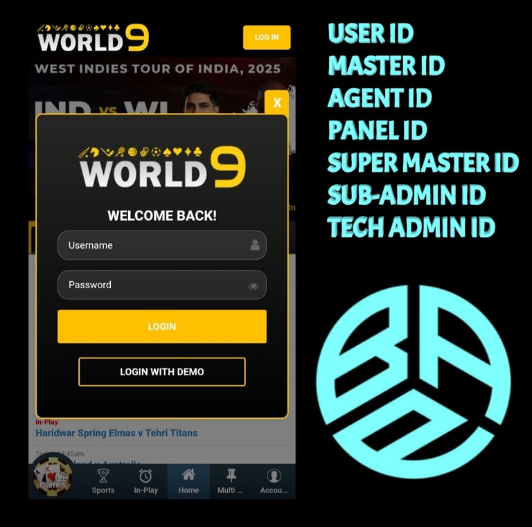 ONLINE CRICKET BETTING ID AVAILABLE DL MDL SMDL MASTER ID SUPER MASTER ID ADMIN ID AVAILABLE 