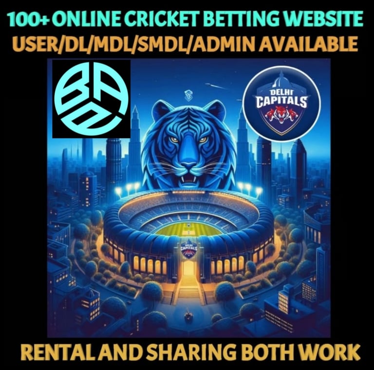 ONLINE CRICKET BETTING ID AVAILABLE DL MDL SMDL MASTER ID SUPER MASTER ID ADMIN ID AVAILABLE 