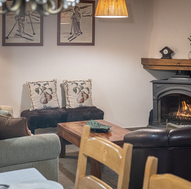 Salon chimenea Casa Posets Benasque by Pichuana