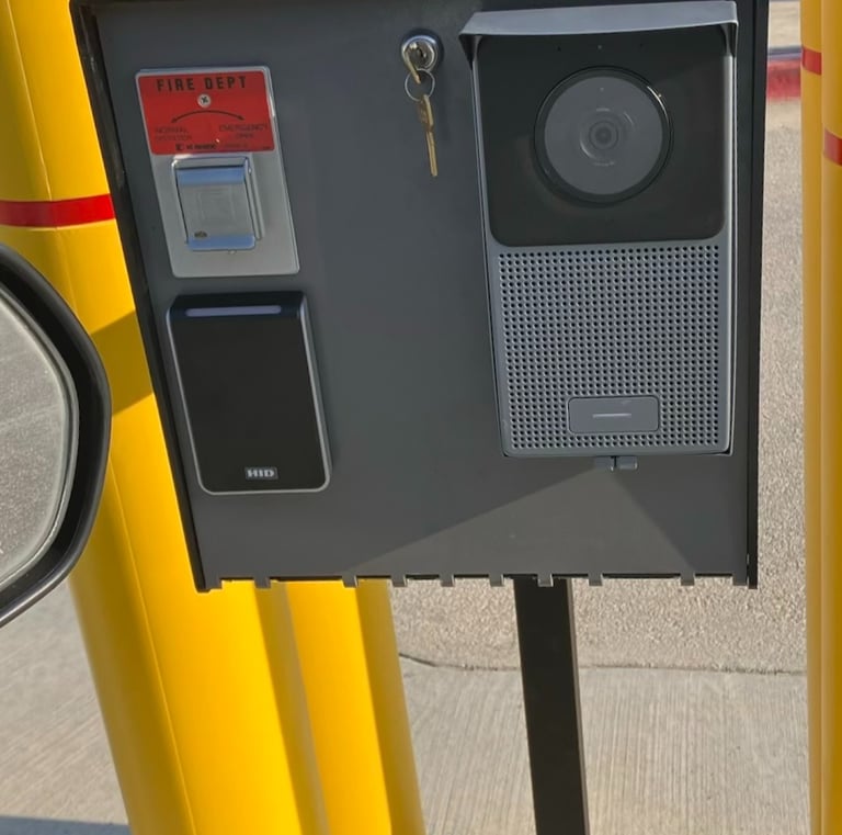 pedestal card reader and video intercom